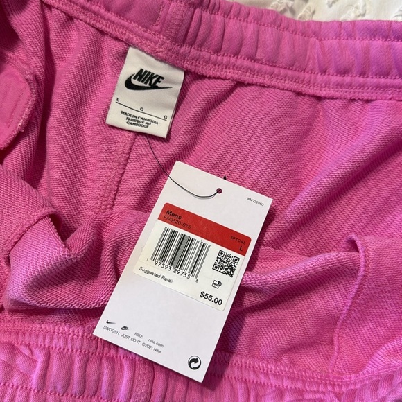 Nike Standard Fit Above Knee Length Men’s Drawstring Pink Shorts Size Large - Picture 4 of 12